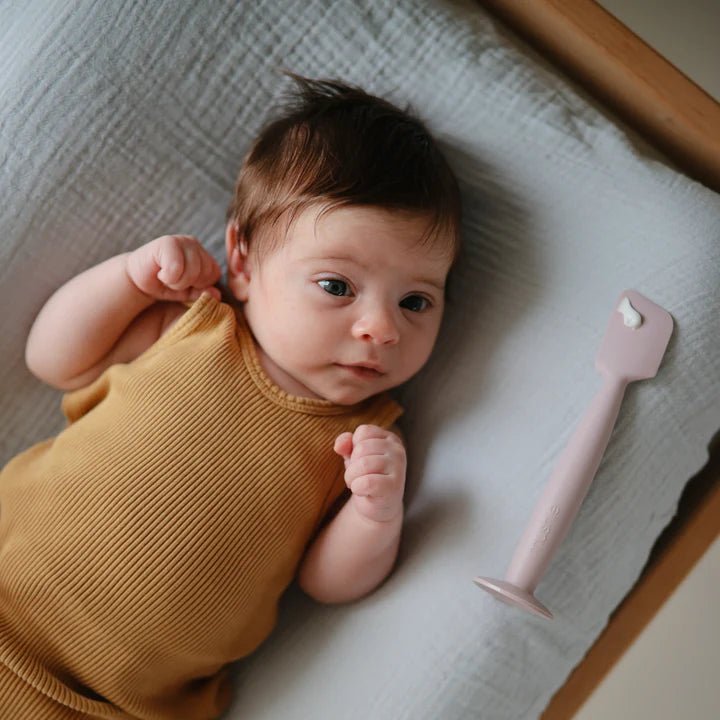 Mushie - Changing Pads & Changing Tables - Extra Soft Muslin Changing Pad Cover - Tradewinds - Tummy Time
