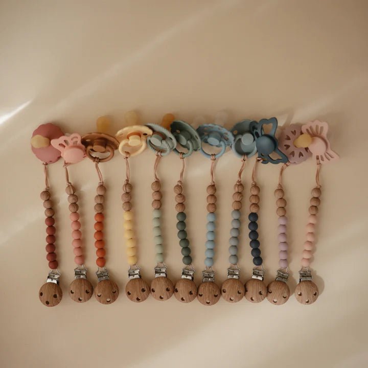 Mushie - Dummies, Pacifiers & Pacifiers Clips - Silicone Pacifier Clip - Cloud - Tummy Time