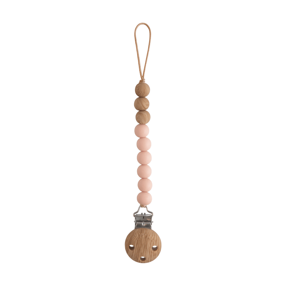 Mushie Silicone Pacifier Clip Eva - Blush