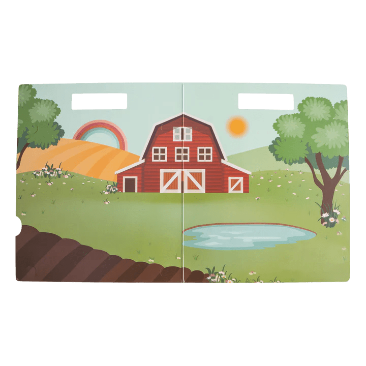 Mushie - Educational Games - Reusable Farm Sticker Set - Tummy Time