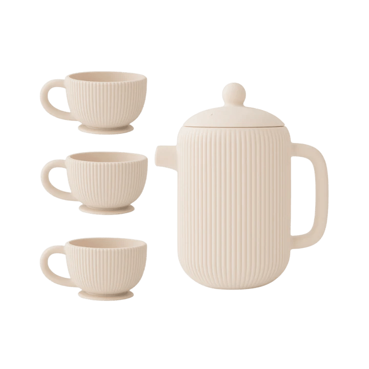 Mushie - Role Play Toys - Silicone Tea Play Set - Shifting Sand - Tummy Time