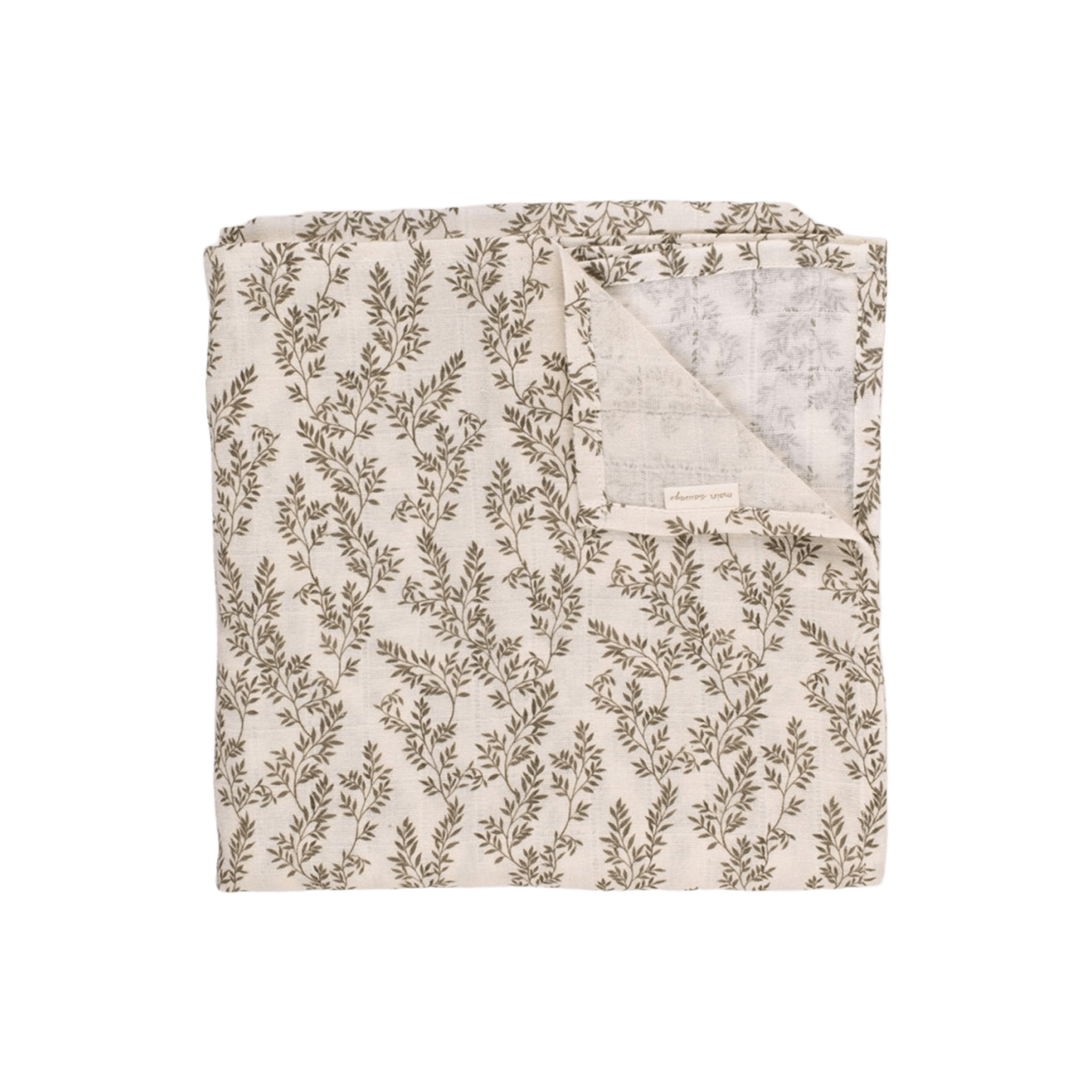 Main Sauvage - Towels & Washcloths - Muslin Swaddle Blanket - Bay Leaves - Tummy Time