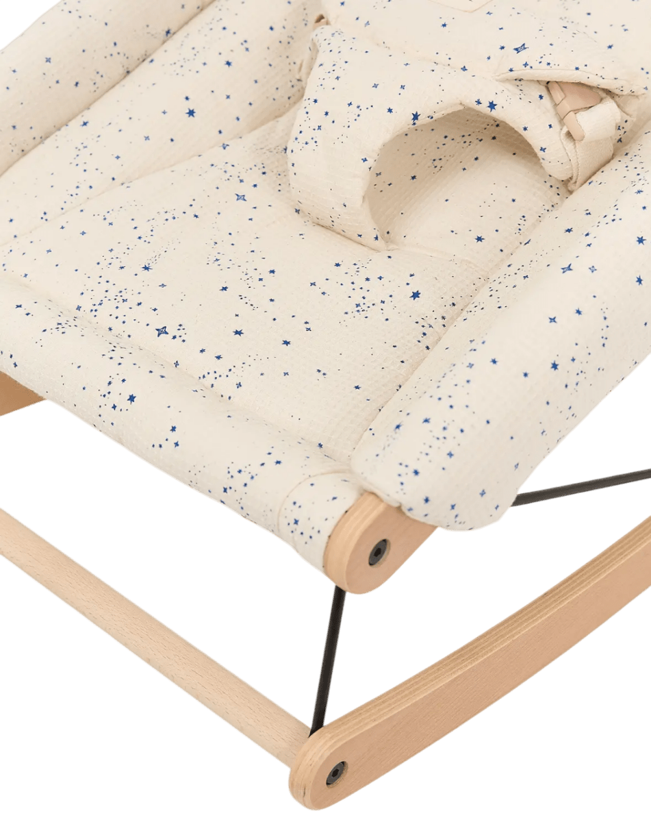 Nobodinoz - Baby Bouncers - Growing Green Baby Bouncer - Blue Milky Way - Tummy Time