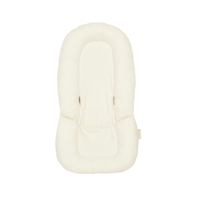 Nobodinoz - Baby Bouncers - Growing Green New Born Twill Bouncer Cushion - Natural - Tummy Time