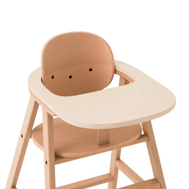 Nobodinoz - Baby Highchairs - Growing Green Tray Table - Natural - Tummy Time