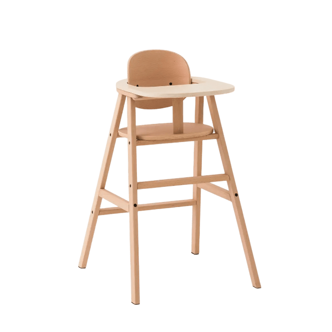 Nobodinoz - Baby Highchairs - Growing Green Tray Table - Natural - Tummy Time