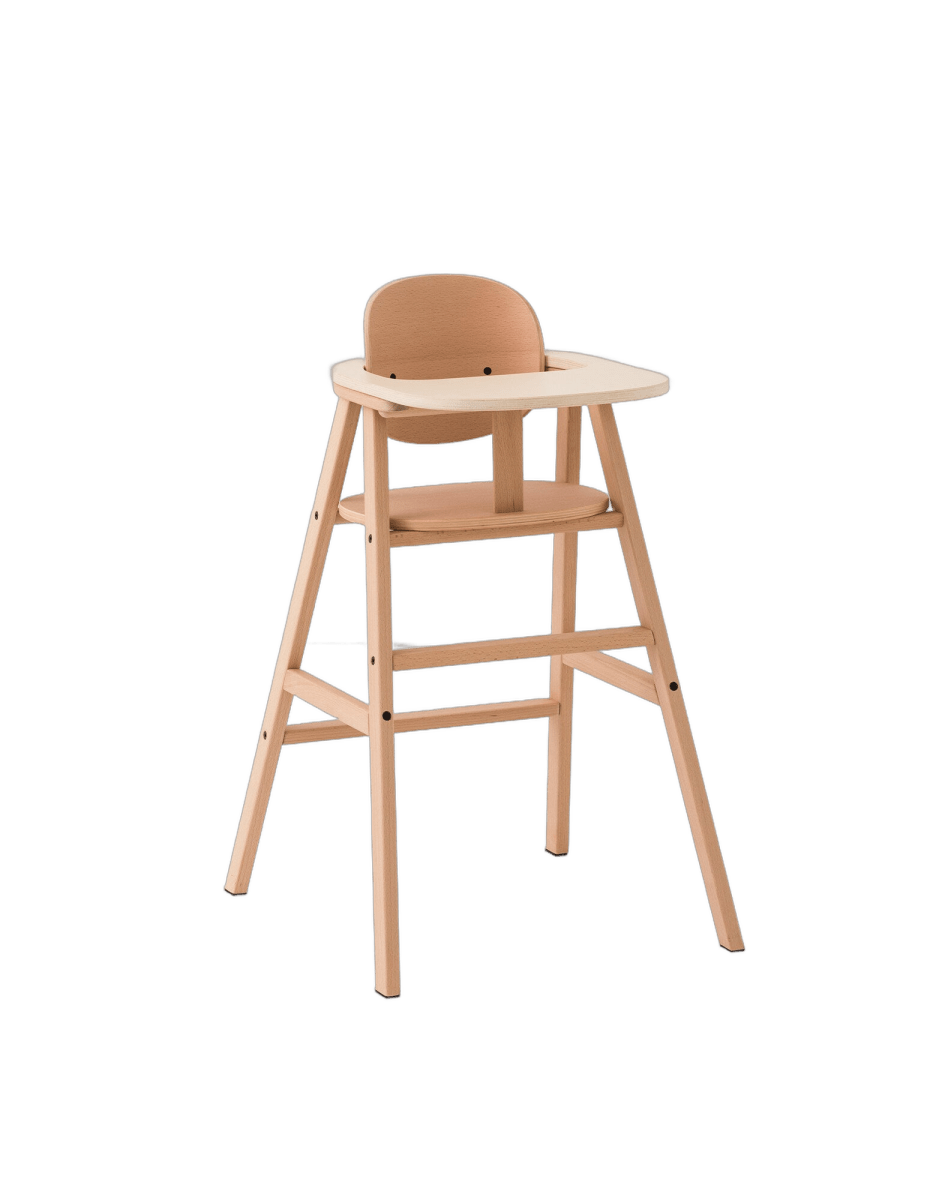 Nobodinoz High Chair Tray Table Growing Green - Natural, tray on a Growing Green high chair