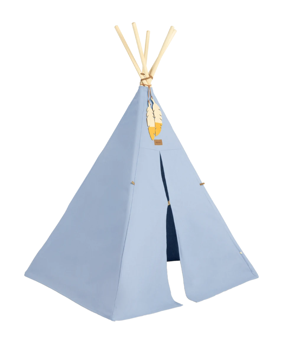 Nobodinoz - Baby & Kids Decoration - Nevada Tipi - Baltic Blue - Tummy Time