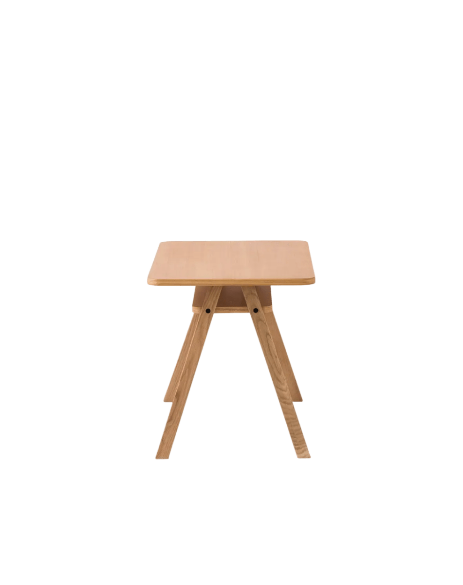 Nobodinoz - Baby Tableware - Growing Green Table and Chair - Oak Wood - Tummy Time