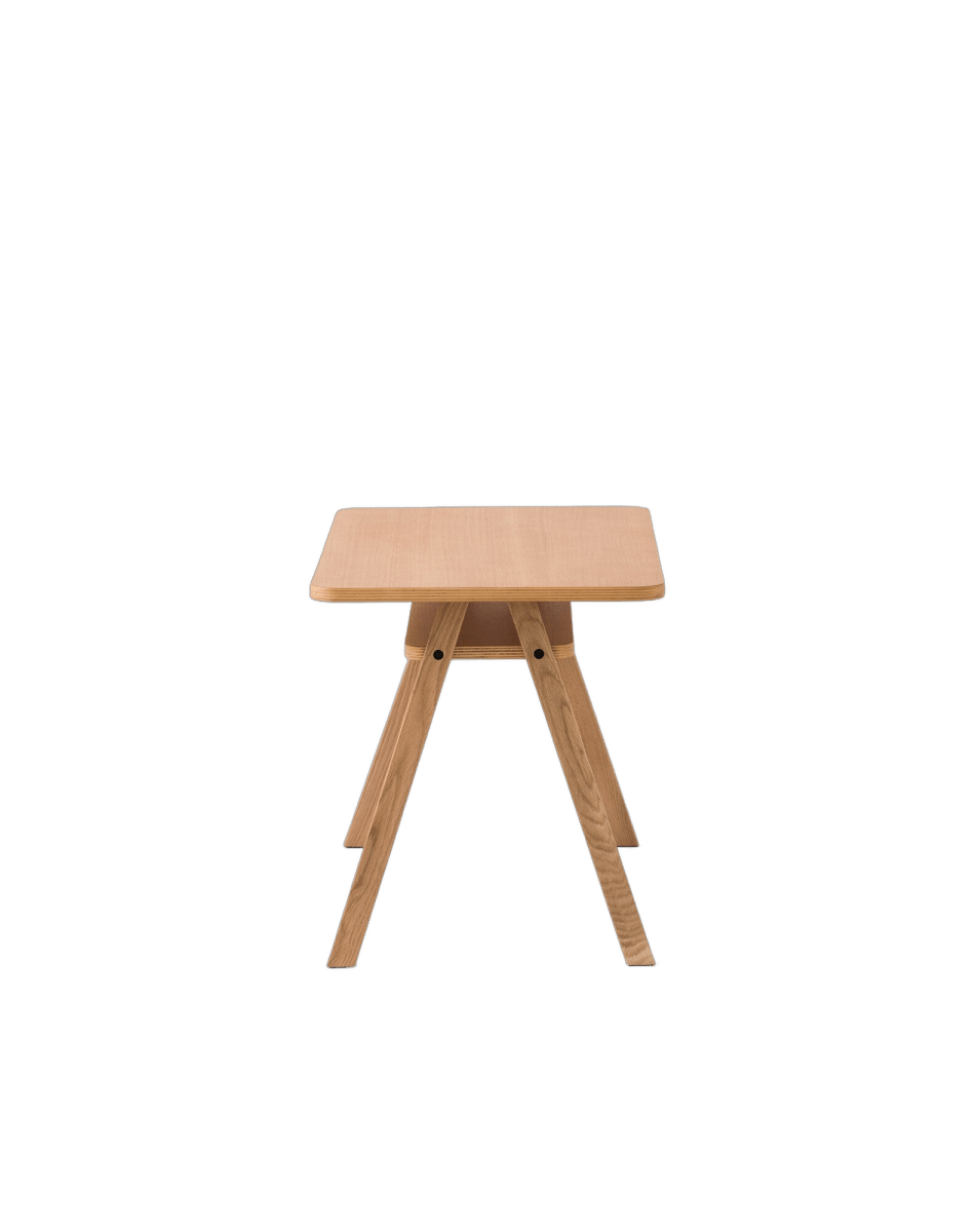 Nobodinoz Kids Table and Chair Growing Green - Natural Oak, table viewed from an angle