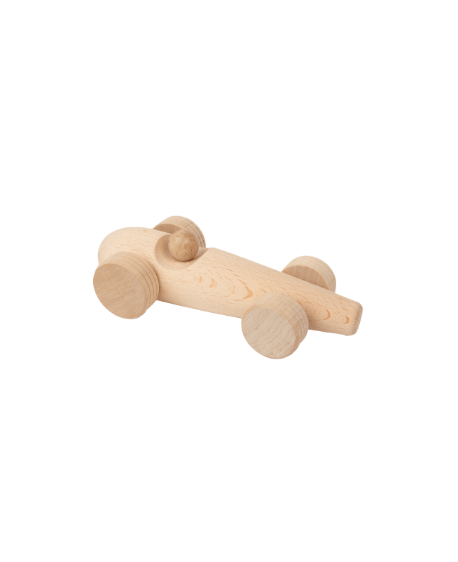 Nobodinoz - Baby Toys & Rattles - Wooden Racing Car - Tummy Time