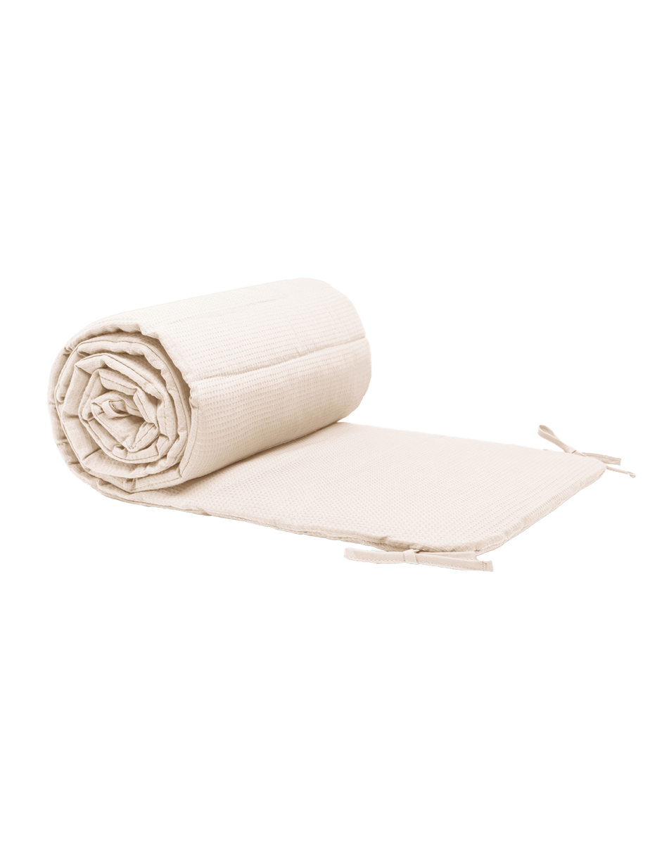 Nobodinoz Cot Bumper Nest Opera - Natural, rolled cot bumper