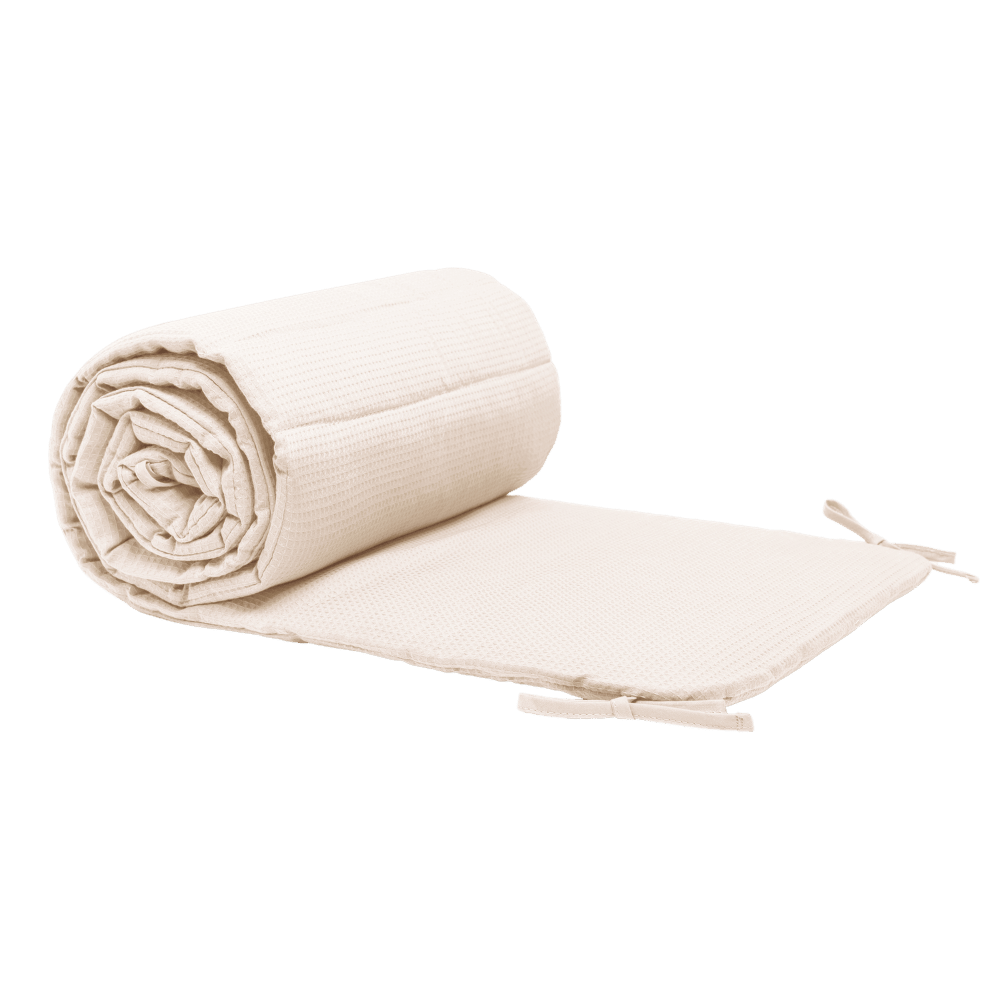 Nobodinoz - Bed & Bedding - Nest Opera Crib Bumper - Natural - Tummy Time