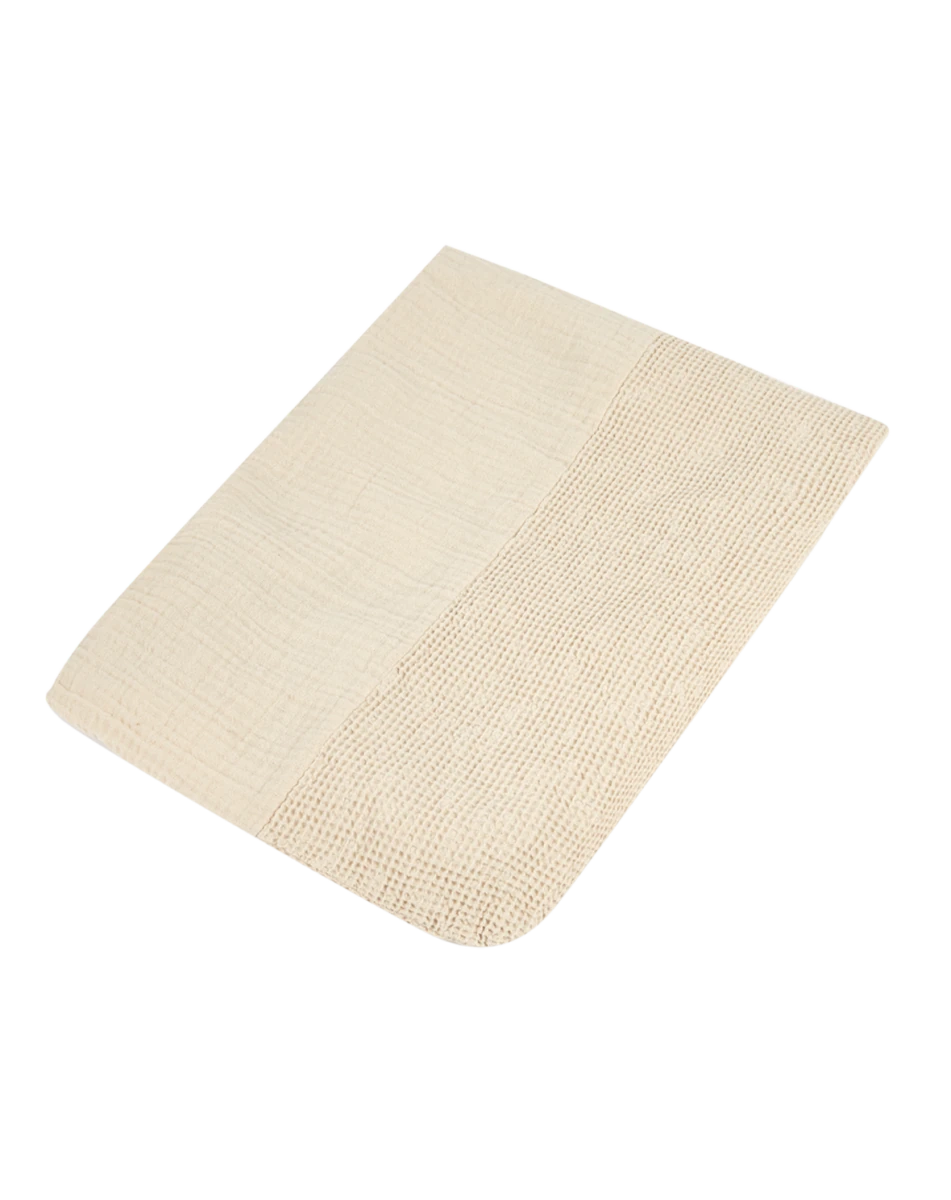 Nobodinoz - Changing Pads & Changing Tables - Wabi - Sabi Waterproof Baby Changing Mat & Washed Cotton Cover - Ginger - Tummy Time