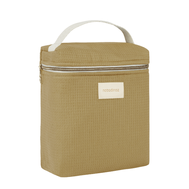 Nobodinoz - Nursery & Diaper Bags - Insulated Baby Bottle and Lunch Bag Concerto Opera - Olive Green - Tummy Time