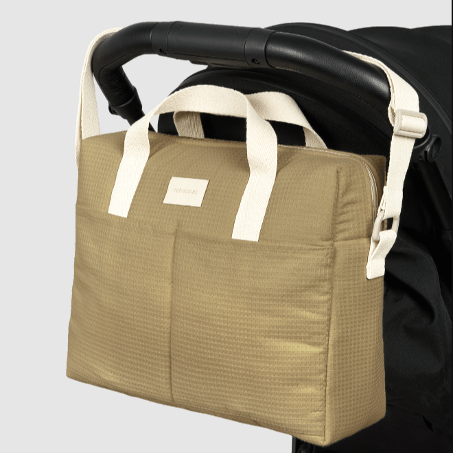 Nobodinoz - Nursery & Diaper Bags - Waterproof Changing Bag Gala Opera - Olive Green - Tummy Time