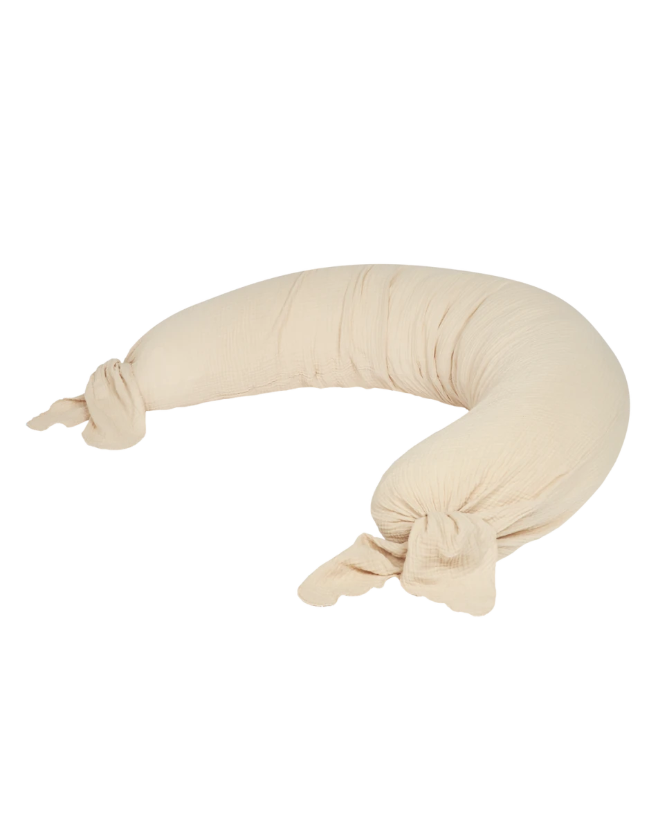 Nobodinoz - Nursing Pillows - Wabi - Sabi Washed Cotton Double Gauze Maternity Pillow - Ginger - Tummy Time