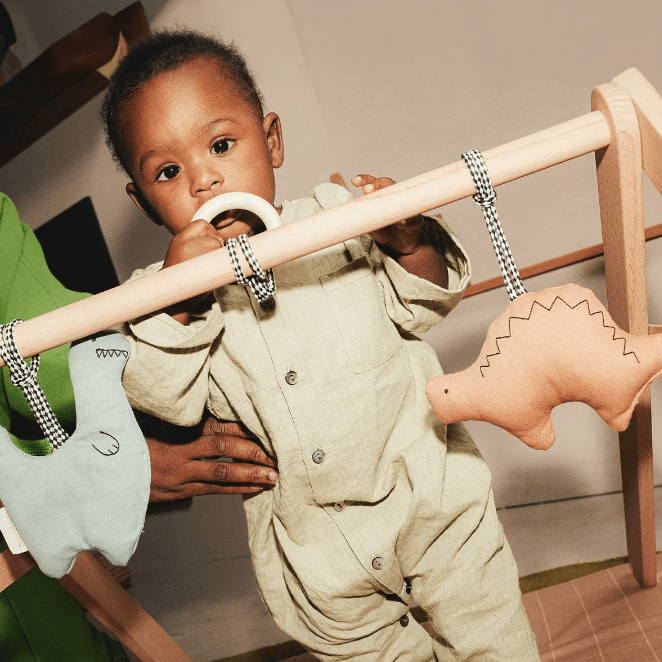 Nobodinoz - Playmats, Playpens & Rugs - Baby Gym With Toys Playground - Dinos - Tummy Time