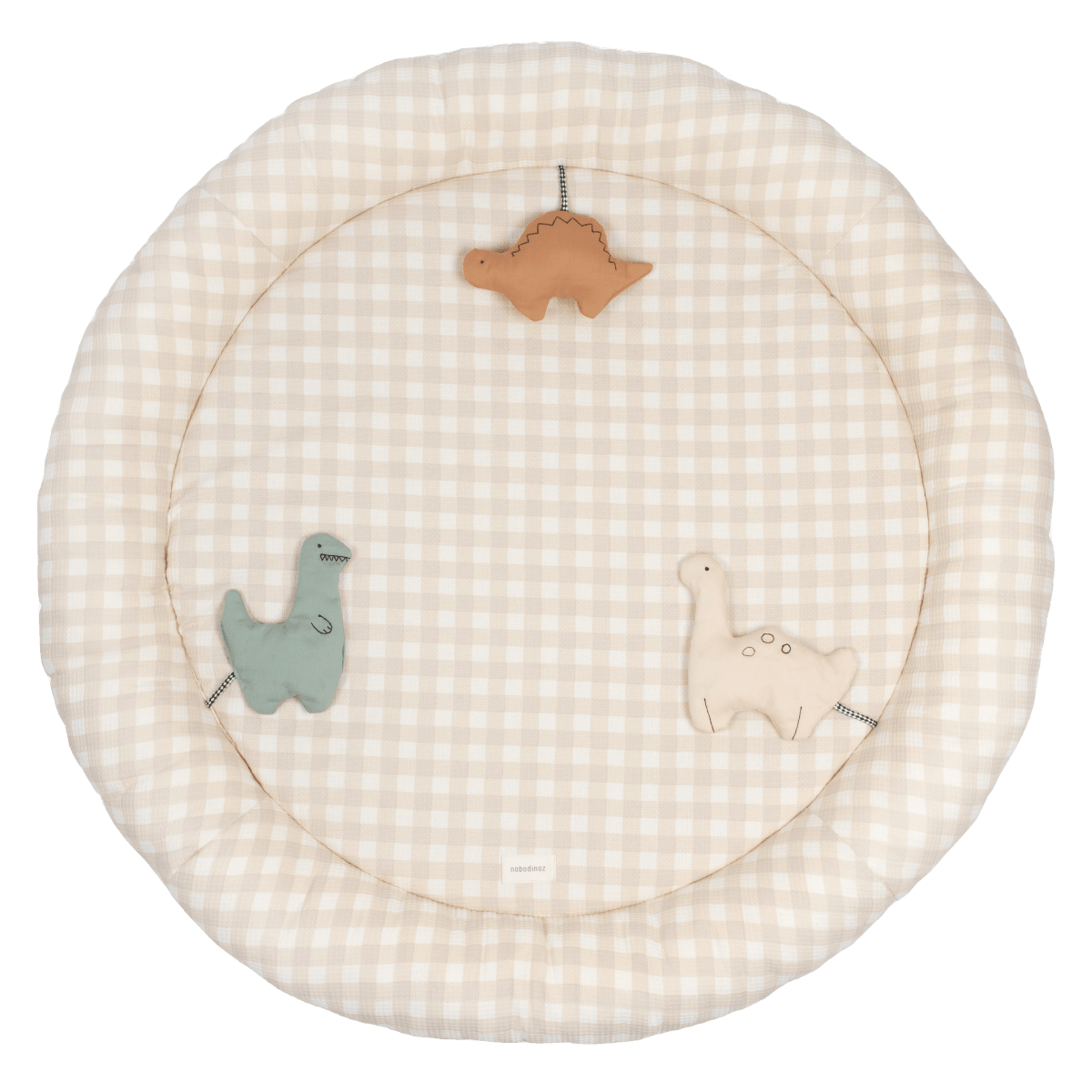 Nobodinoz Round Activity Nest Playground - Dinos, top view of the round nest