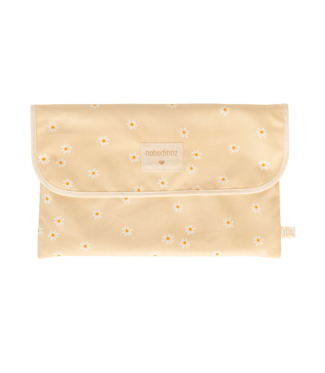 Nobodinoz - Sleeping Bags, Blankets & Bed Bumpers - Sunshine Waterproof Picnic Blanket - Daisies - Tummy Time