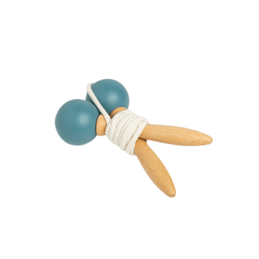 Nobodinoz - Sports & Outdoor Games - Wooden Skipping Rope - Thalassa Blue - Tummy Time