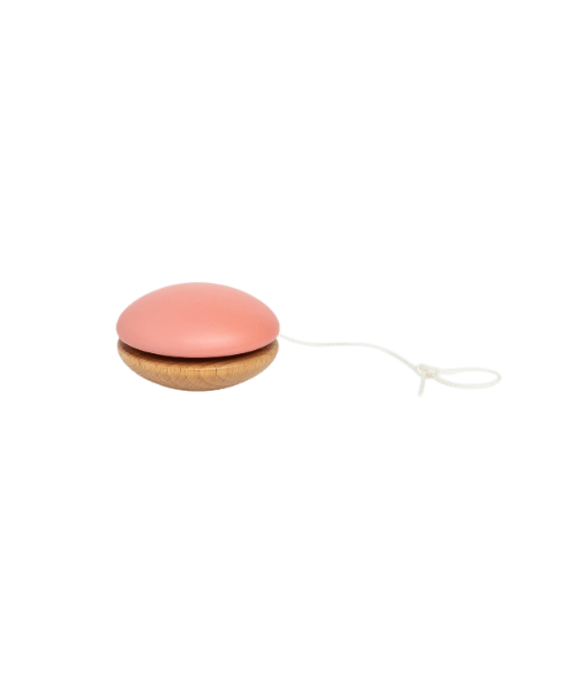 Nobodinoz - Sports & Outdoor Games - Wooden Yoyo - Indian Pink - Tummy Time