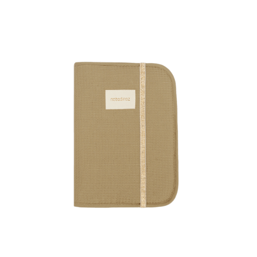 Nobodinoz - Toiletry Bags & Health Book - Health booklet A5 Poema Opera - Olive Green - Tummy Time