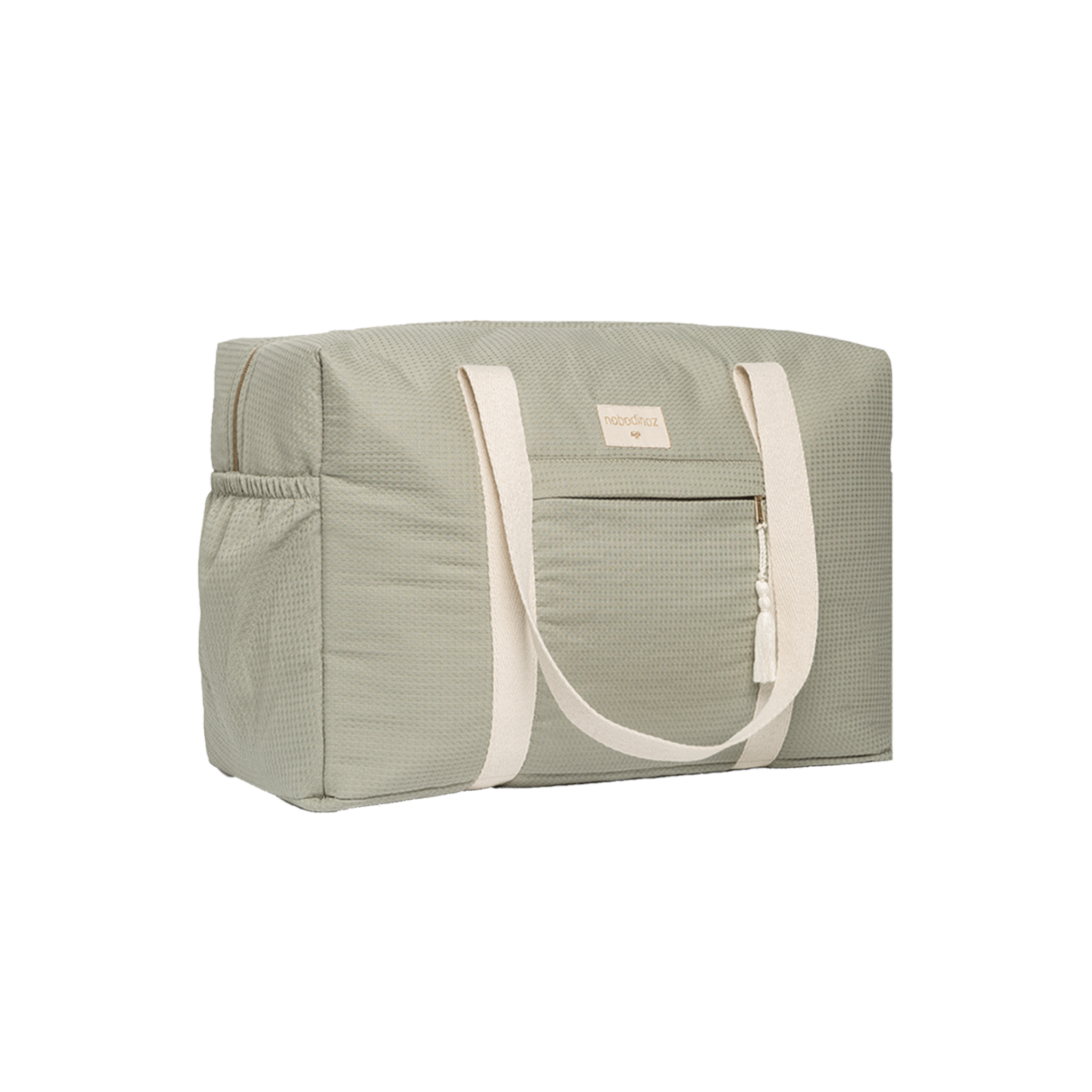 Nobodinoz - Nursery & Diaper Bags - Opera waterproof maternity bag - Laurel Green - Tummy Time