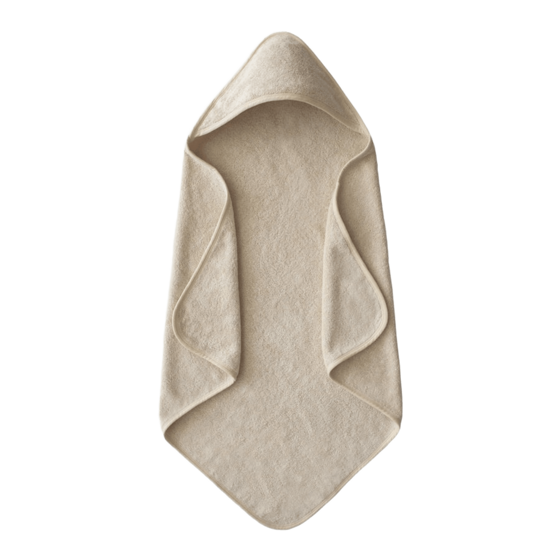 Mushie - Towels & Washcloths - Organic Cotton Baby Hooded Towel - Fog - Tummy Time
