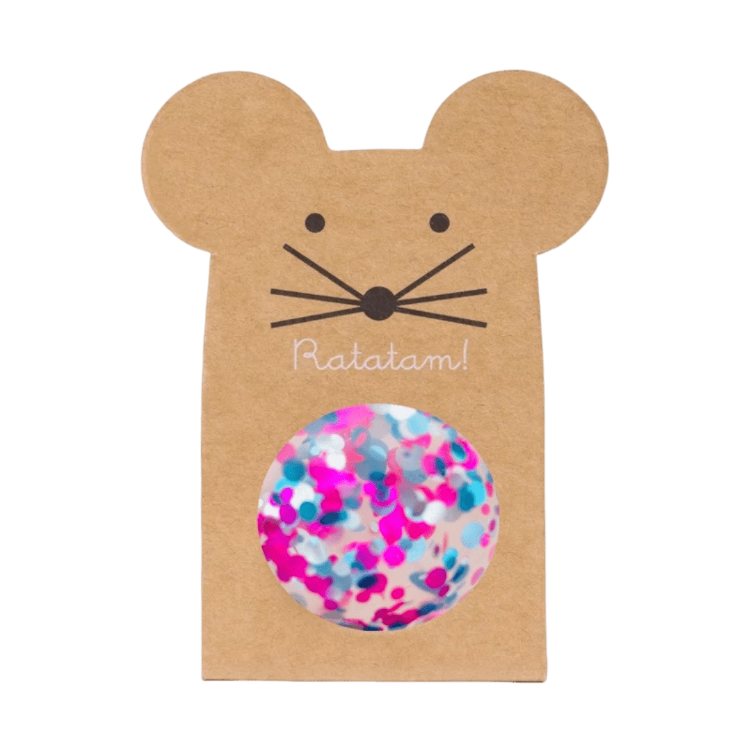 Ratatam! - Sports & Outdoor Games - Multi - colored Mouse Bouncing ball – Blue - Tummy Time