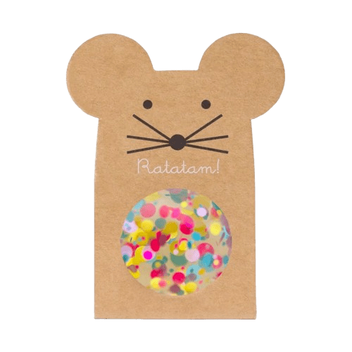Ratatam! - Sports & Outdoor Games - Multi - colored Mouse Bouncing ball – Yellow - Tummy Time