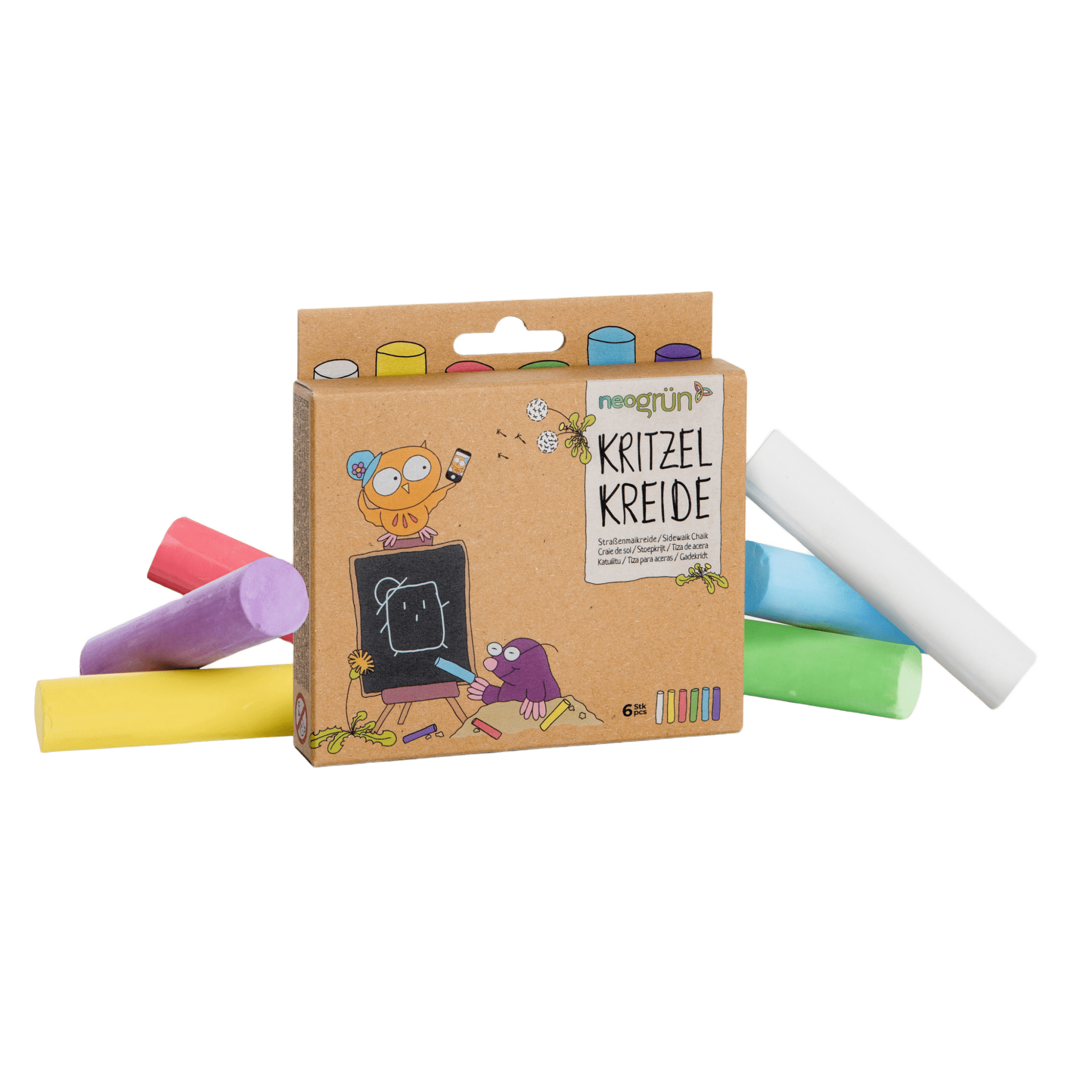 neoGRÜN - Arts & Crafts - Road Painting Chalks - Tummy Time