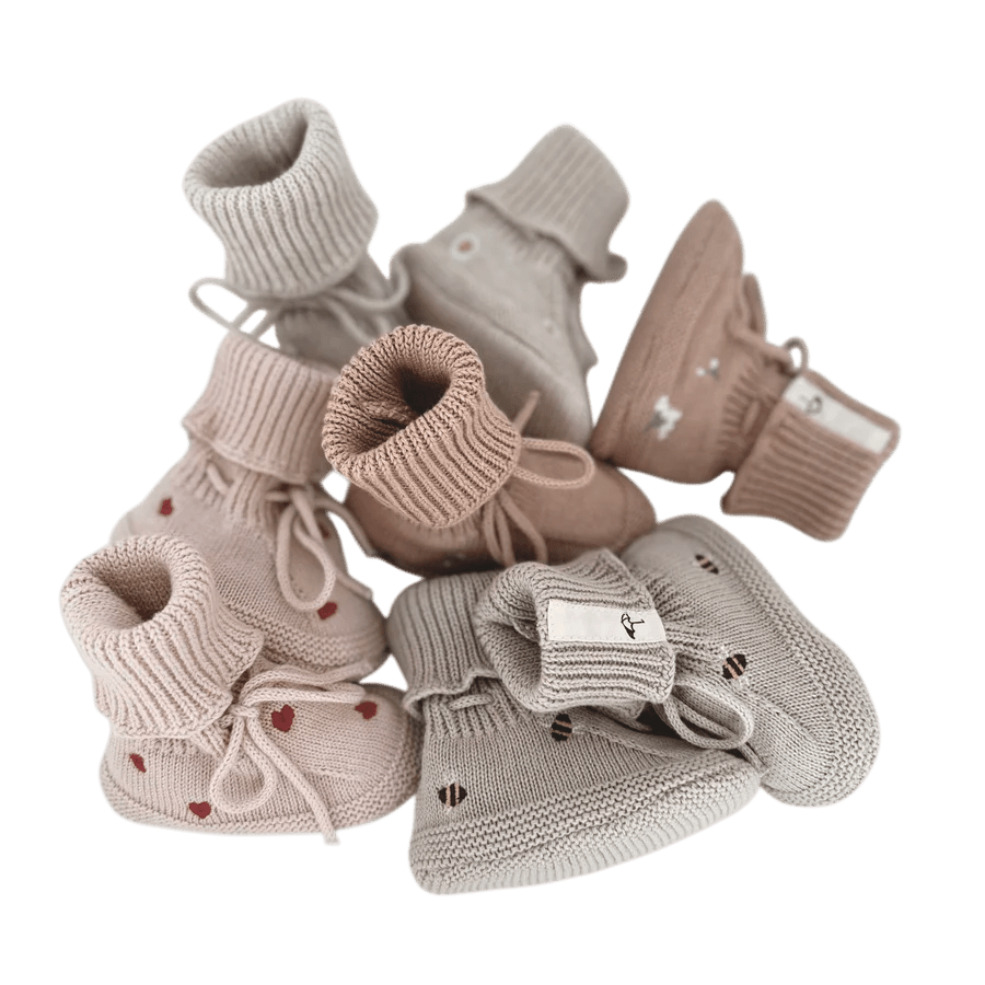 Saga Copenhagen - Baby Footwear - Booties - Heart - Tummy Time