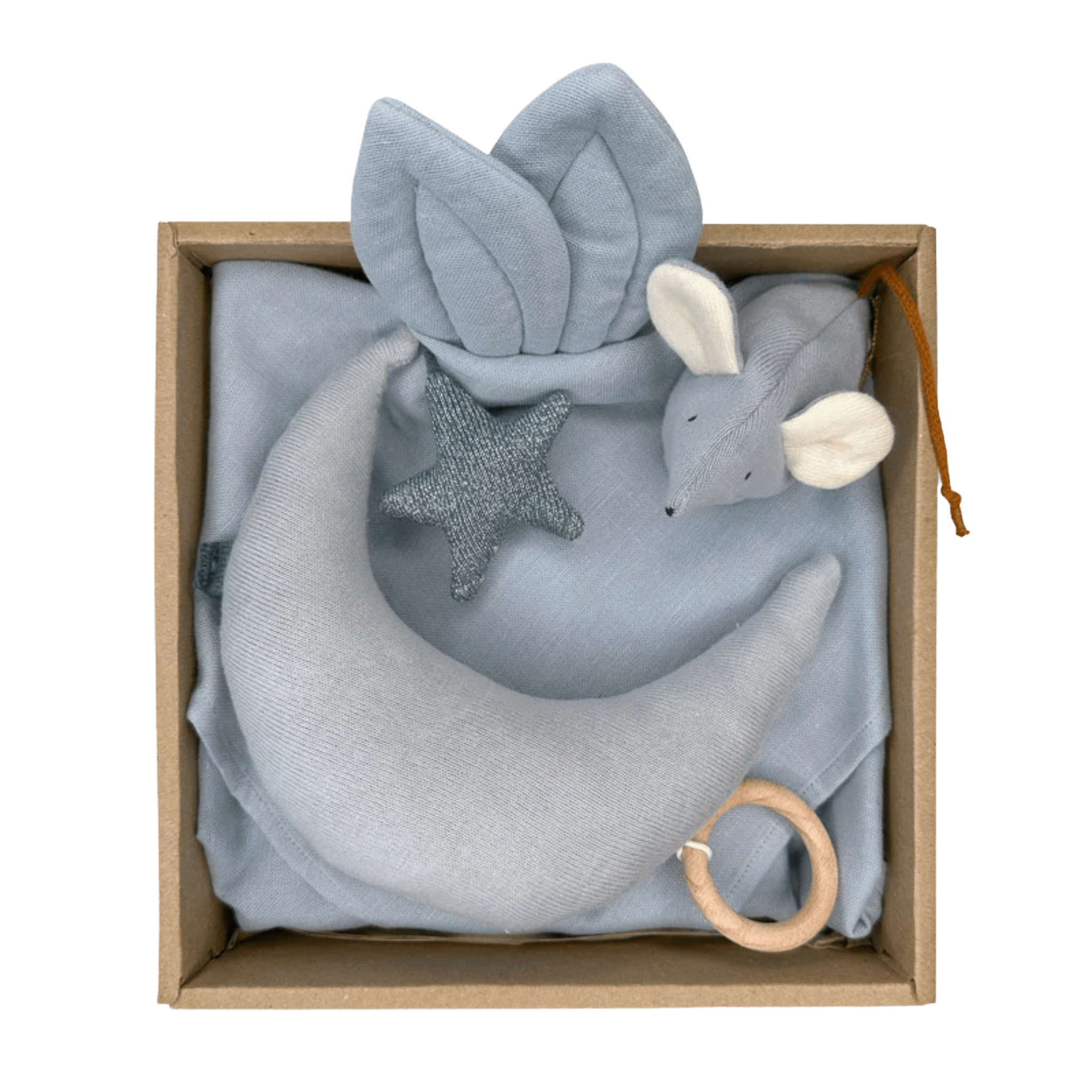 Saga Copenhagen - Baby Gift Box - Shades of Blue Fog - Tummy Time