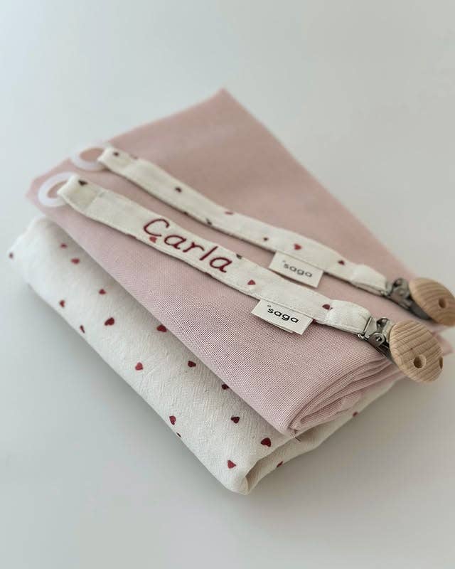 Saga Copenhagen - Towels & Washcloths - Diaper Cloth - Vidar - Heart - Tummy Time