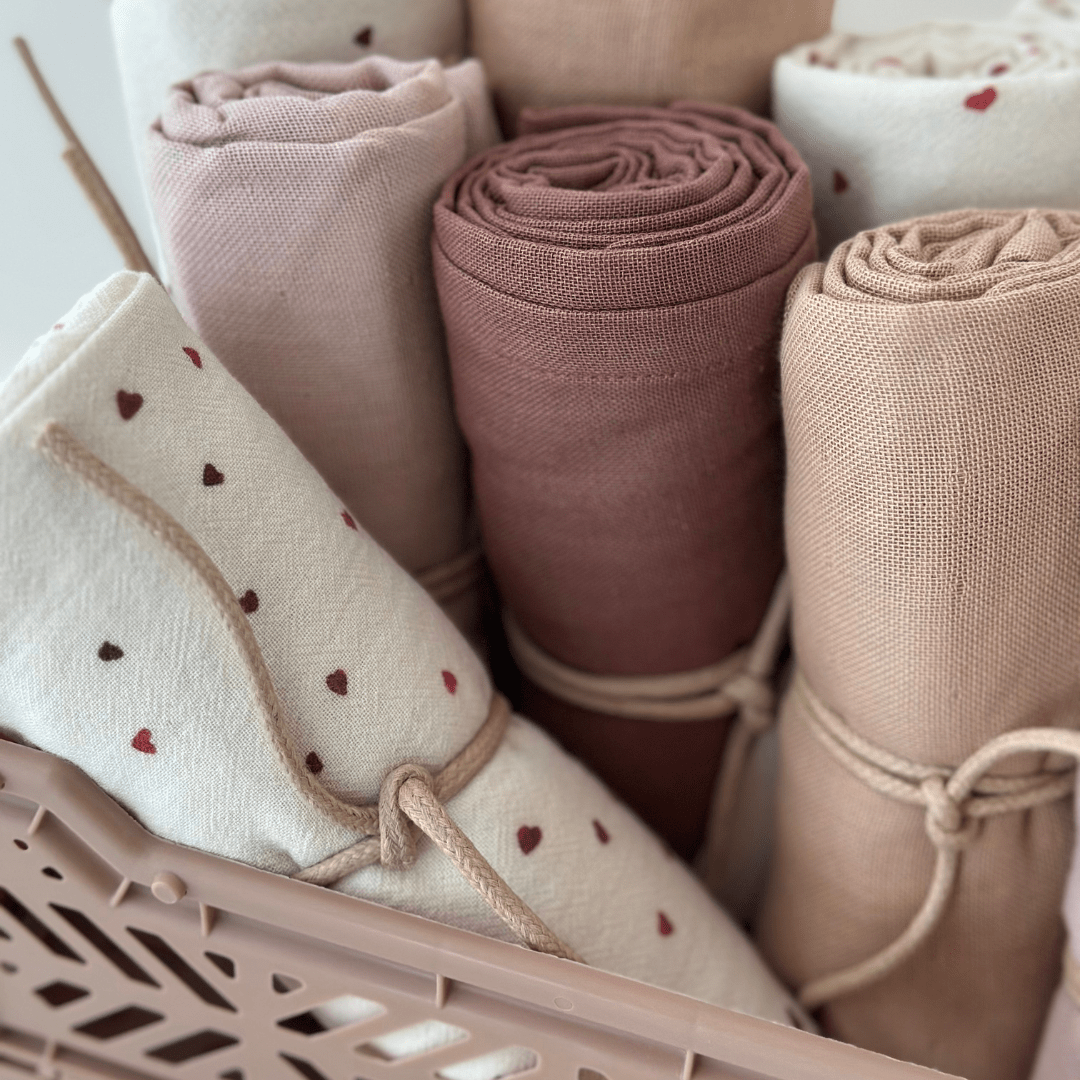 Saga Copenhagen - Towels & Washcloths - Diaper Cloth - Vidar - Heart - Tummy Time