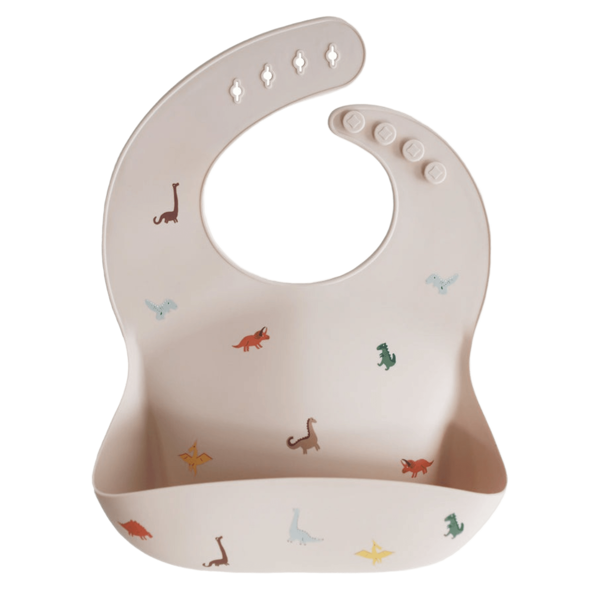 Mushie - Bibs - Silicone Bib - Dinosaurs - Tummy Time