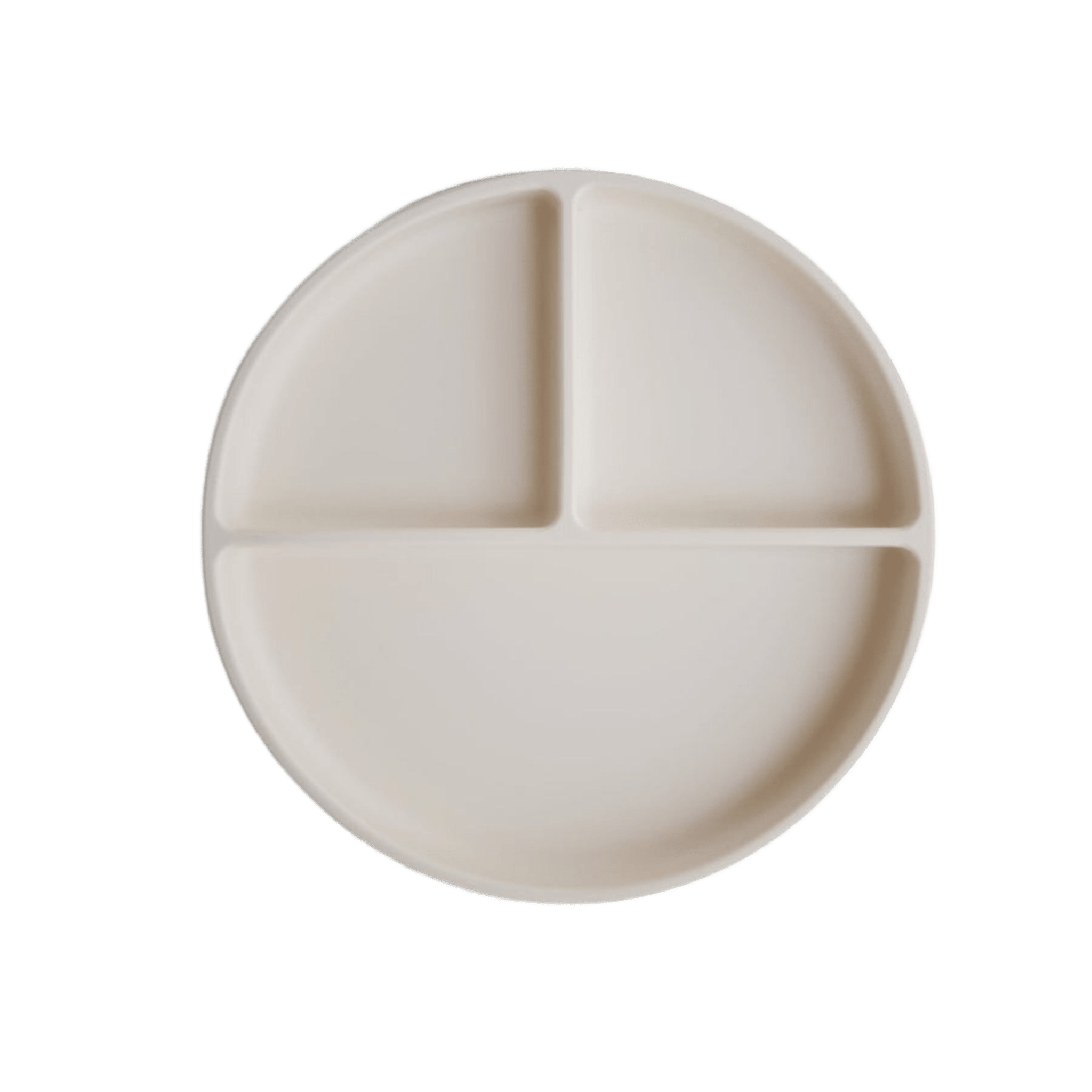 Mushie - Baby Tableware - Silicone Plate - Ivory - Tummy Time