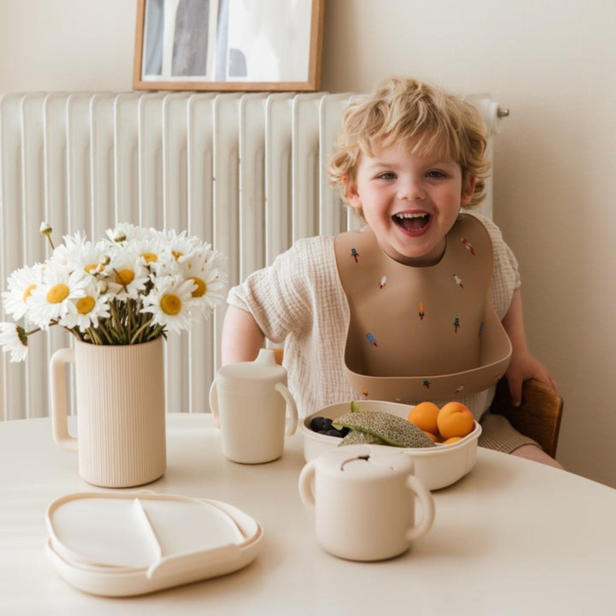 Mushie - Baby Tableware - Snack Cup - Ivory - Tummy Time