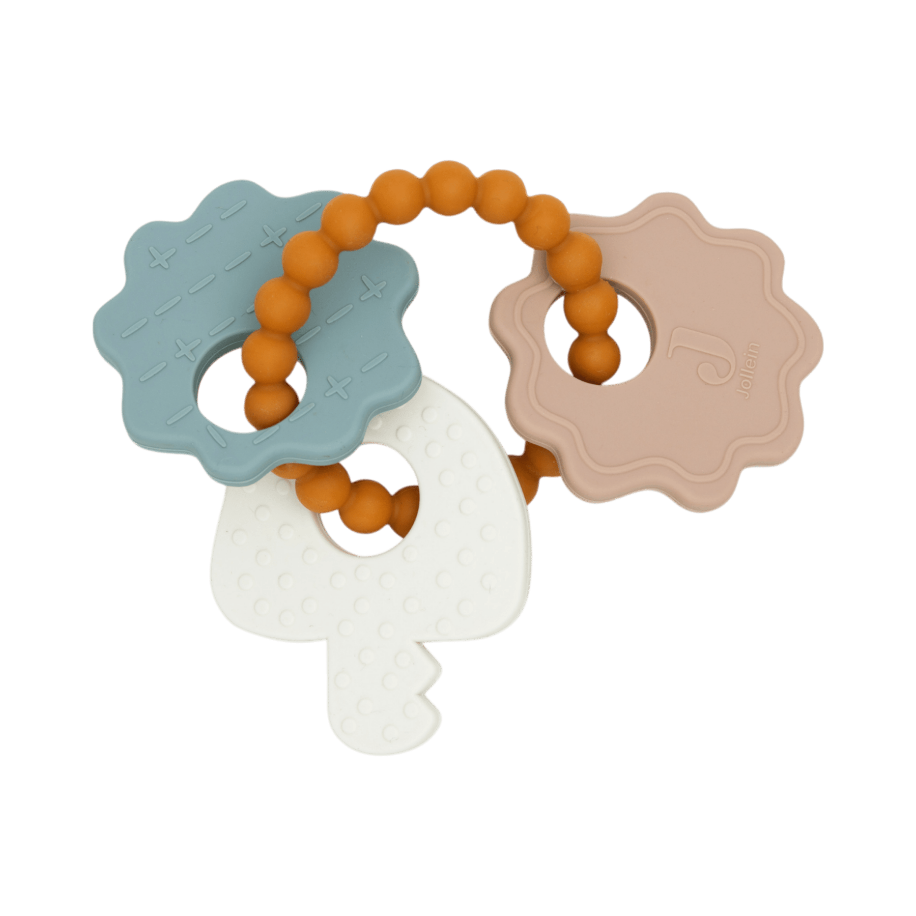 Jollein - Baby Teethers - Teething Ring Keychain - Lovely Birds - Tummy Time