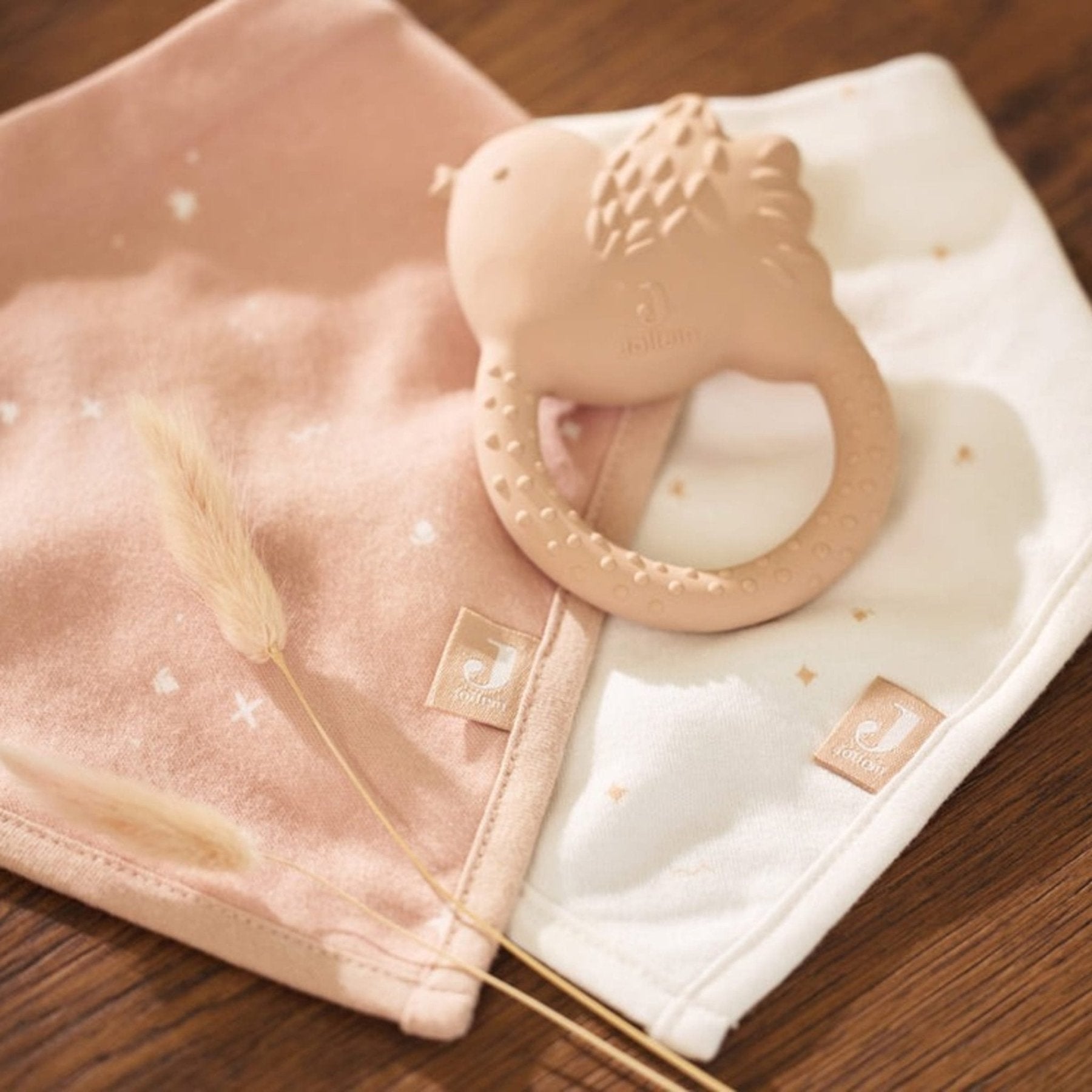 Jollein - Baby Teethers - Teething Ring Rubber - Lovely Birds - Tummy Time
