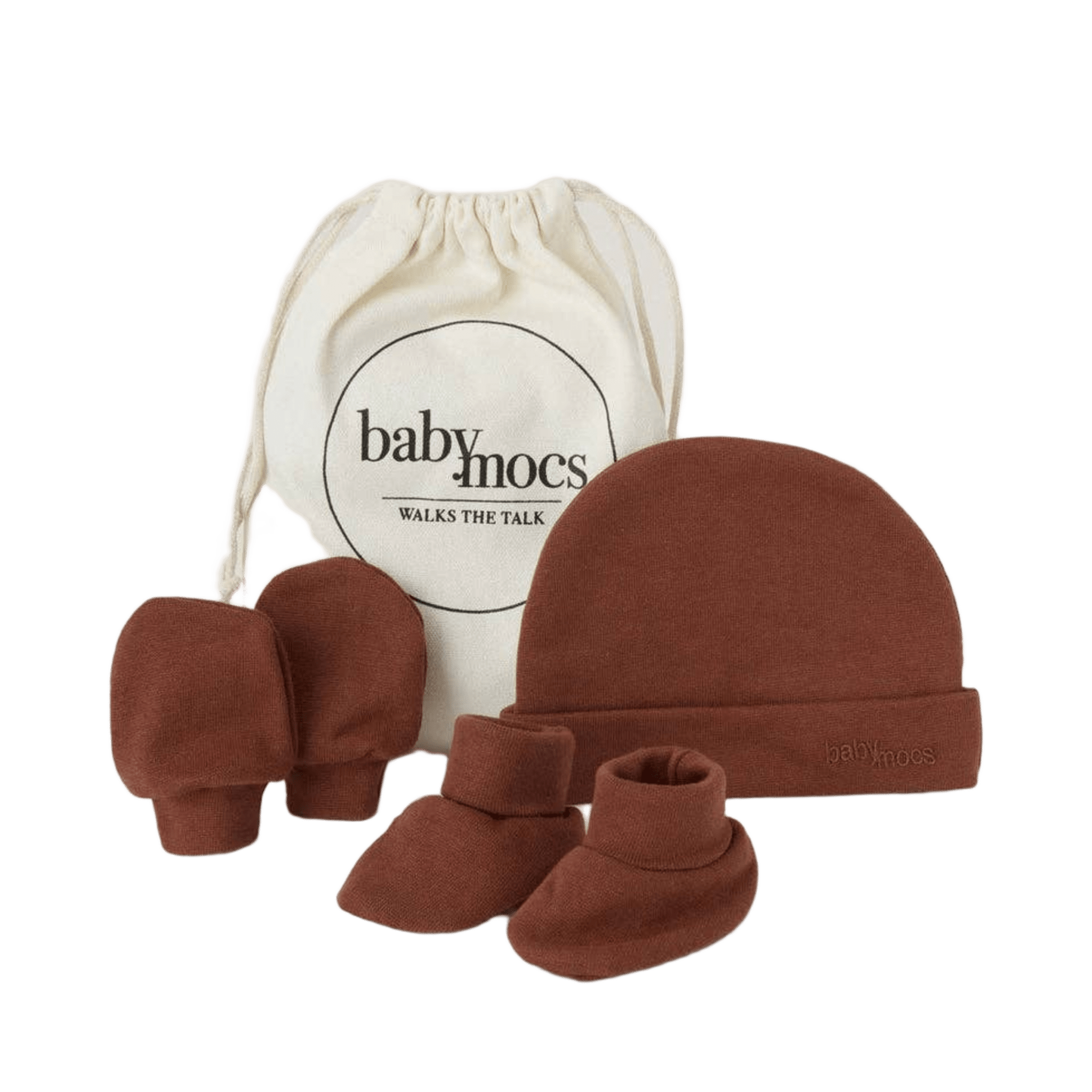 BabyMocs - Baby Sets - The Newborn Kit - Brown - Tummy Time