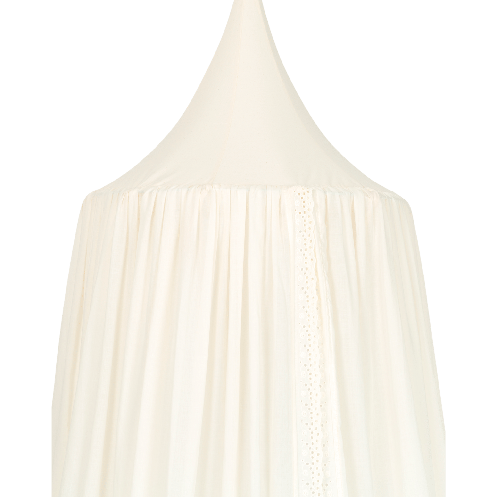 Nobodinoz - Baby & Kids Decoration - Vera Eyelet Lace Canopy - Natural - Tummy Time