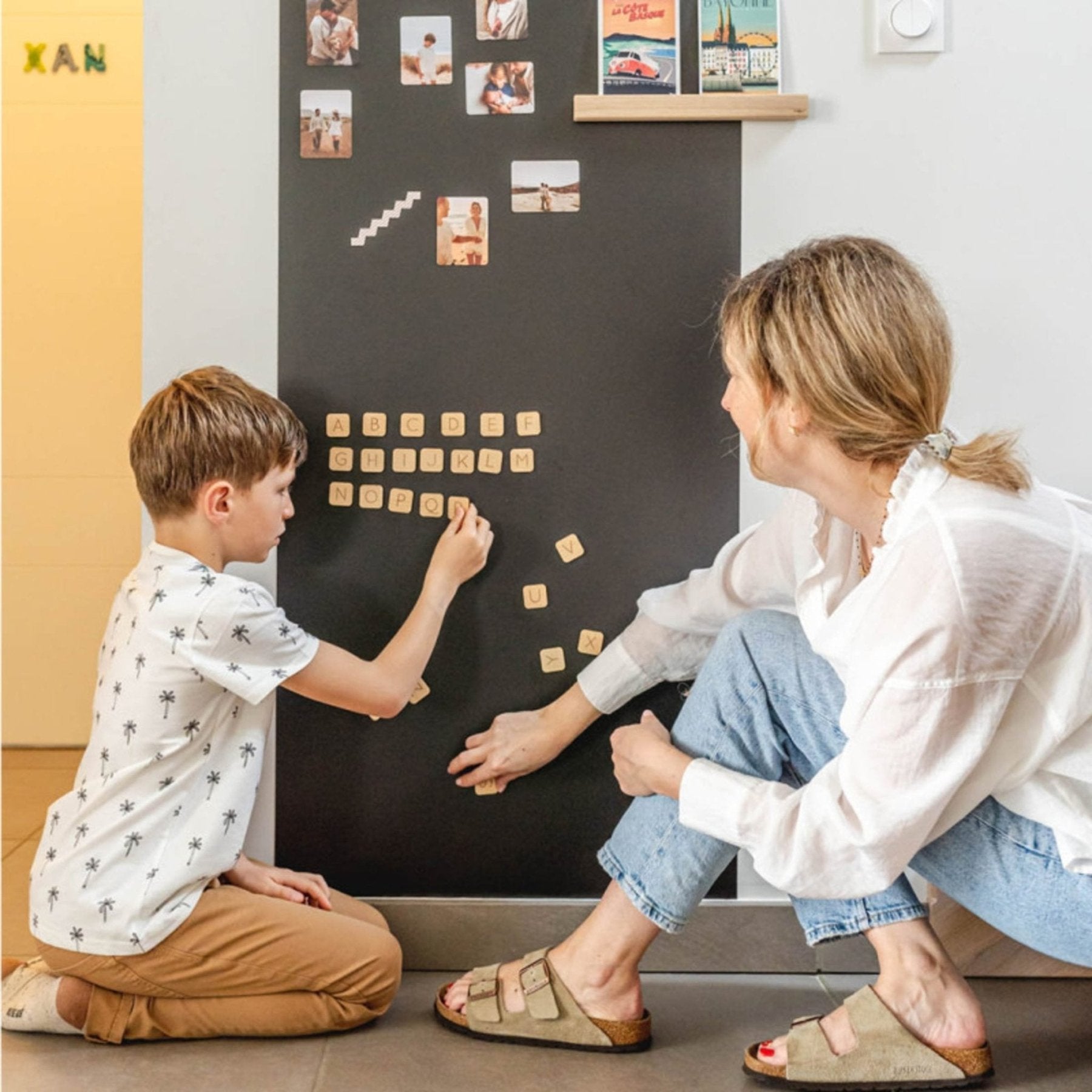 Ferflex - Educational Games - Wooden Magnetic Alphabet - Tummy Time
