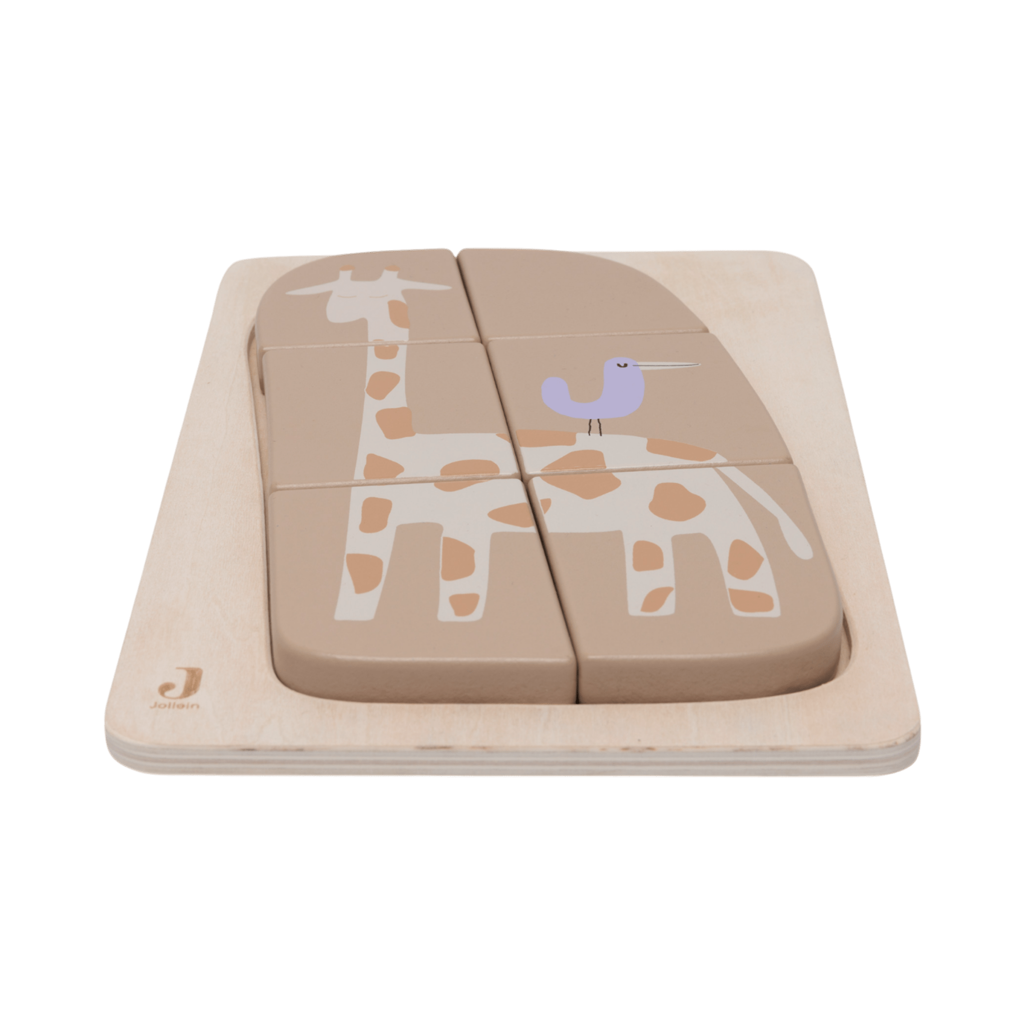 Jollein - Baby & Kids Puzzles - Wooden Puzzle - Jungle Jambo - Giraffe - Tummy Time