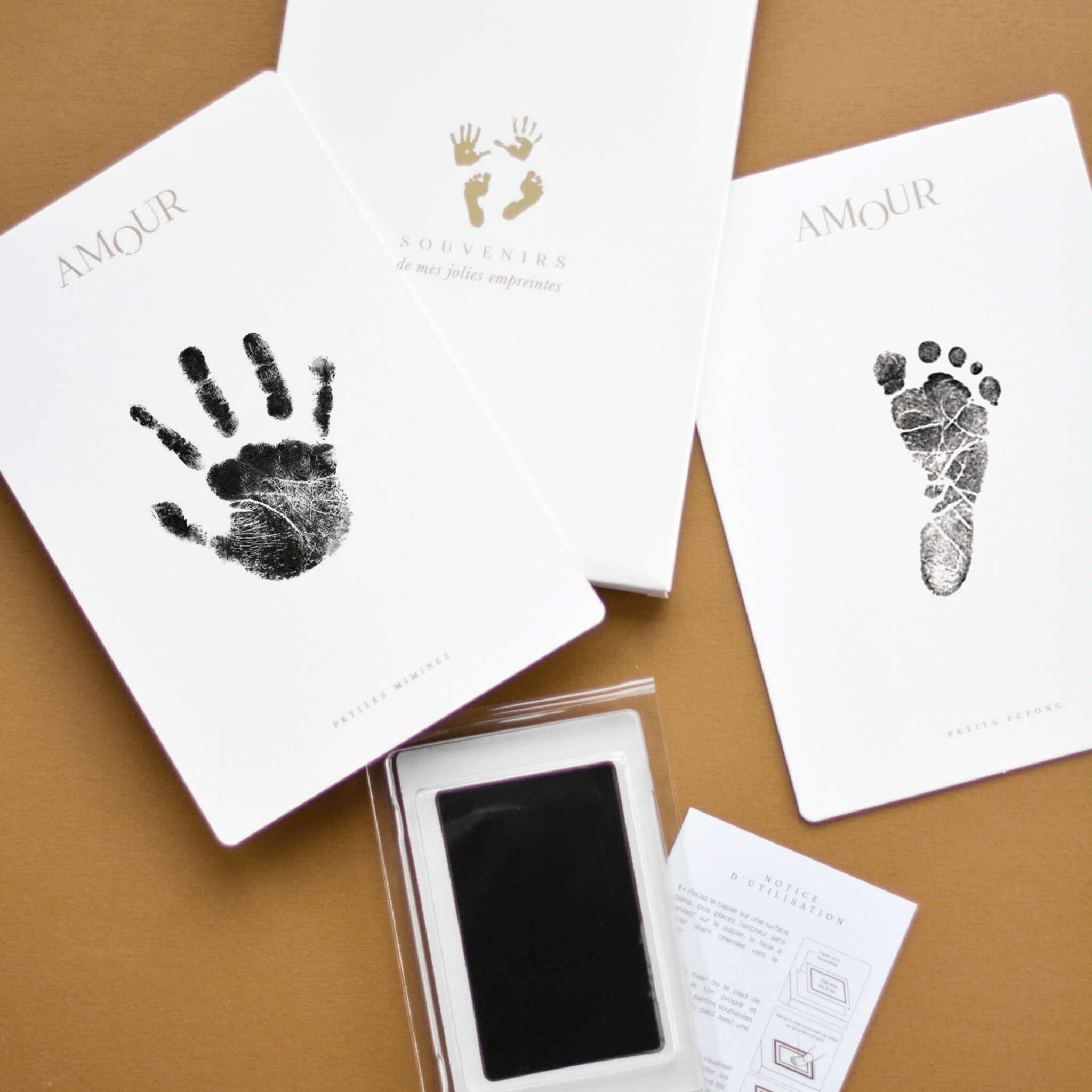 Zakuw - Arts & Crafts - Baby Fingerprint Card Kit - Tummy Time