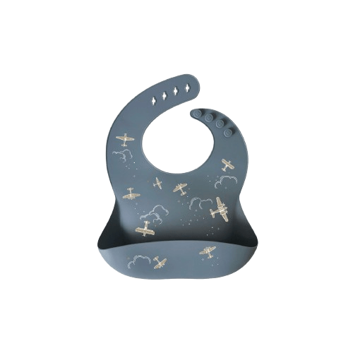 Zakuw - Bibs - Silicone Bib - Aviator - Tummy Time