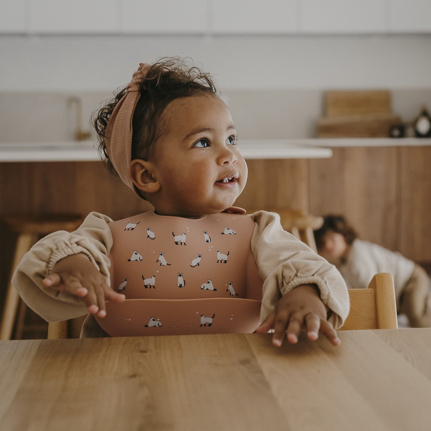 Zakuw - Bibs - Silicone Bib - Minouche Rose - Tummy Time